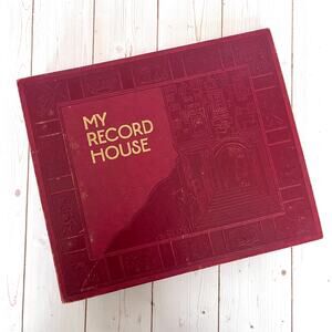 Vintage 1950s My Record House 45RPM Vinyl Record Holder Book Case 10 Pages